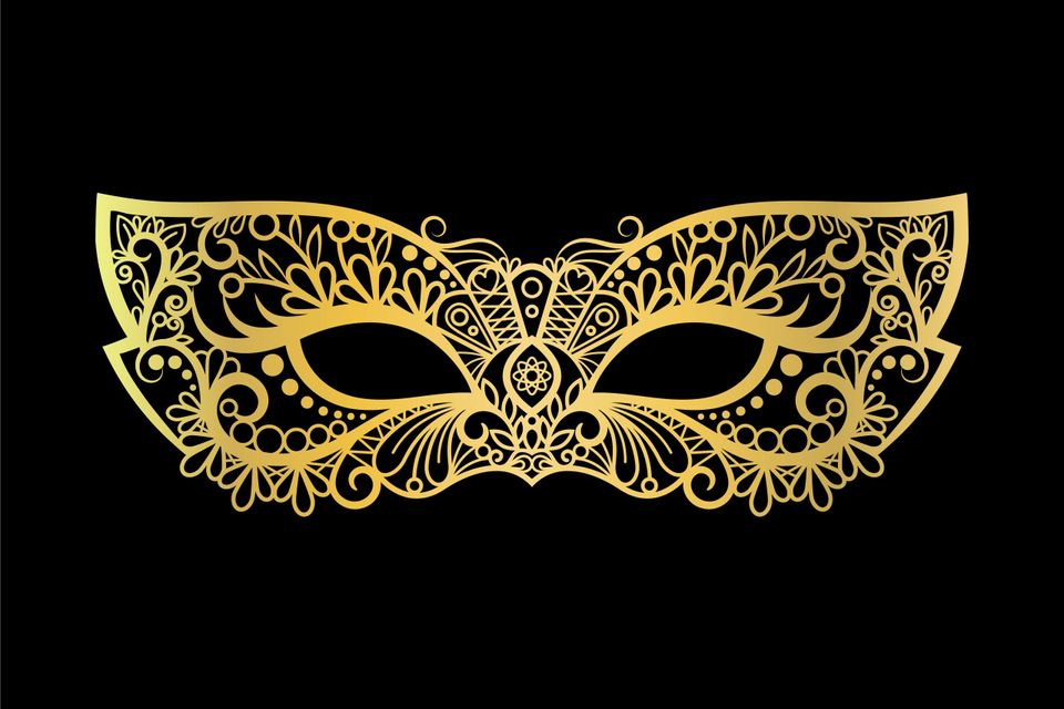 Masquerade mask representing social anxiety